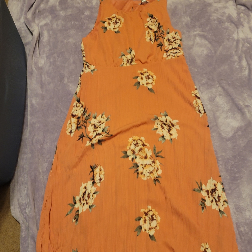 Pink/orange long dress